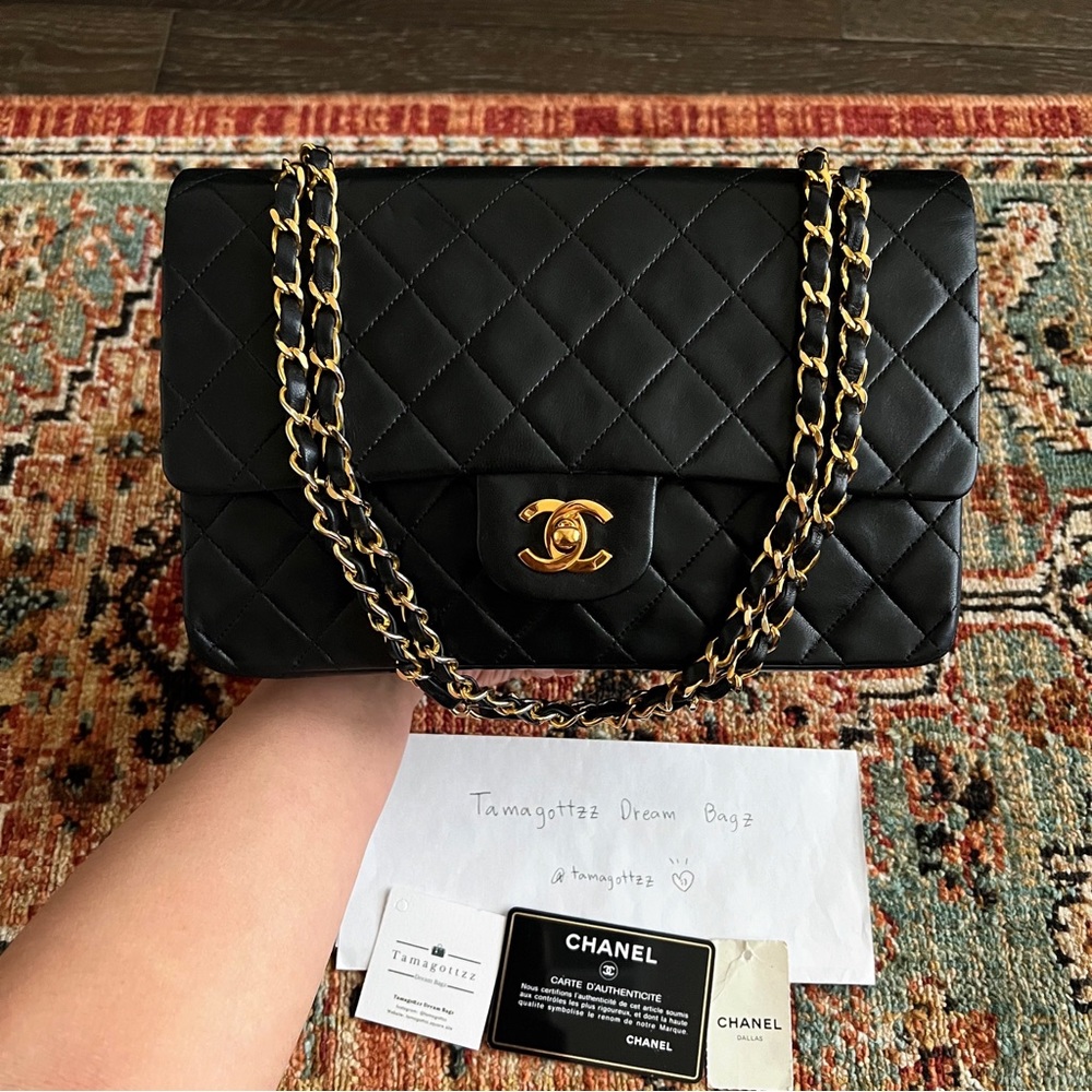 SOLD**Chanel Classic Vintage Medium Black Double Flap Bag